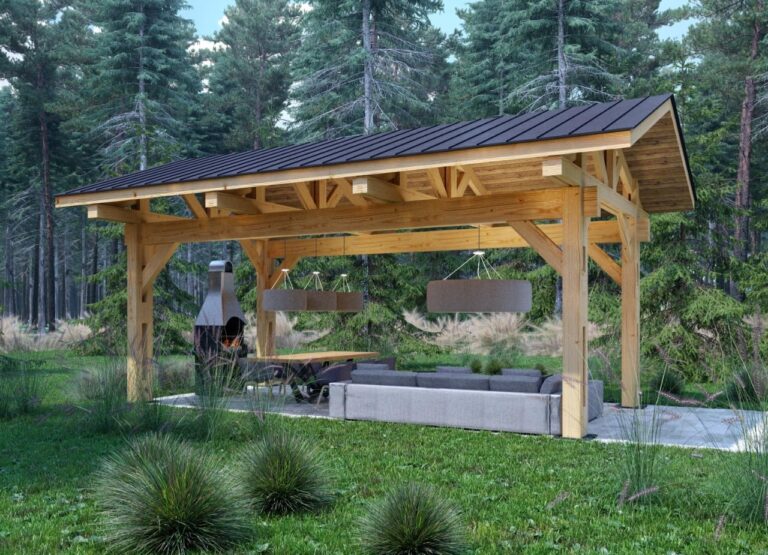 Image 1 of EcoHouseMart heavy timber carport kit review