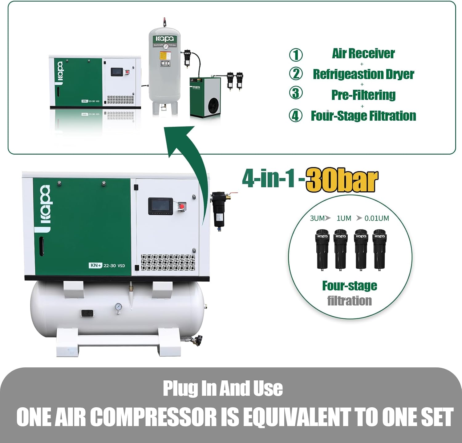 Step-by-step guide for kapa 30hp rotary screw air compressor review,kapa 30hp rotary screw air compressor features,is kapa rotary screw air compressor worth it,best industrial rotary screw air compressor,30hp air compressor pros cons,kapa 4-in-1 air compressor vs competitors - complete tutorial