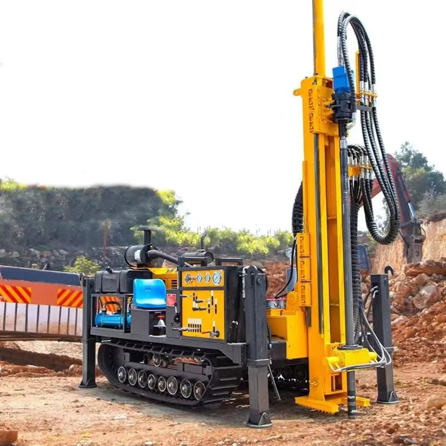 trailer mounted borehole drilling rig review,hydraulic well drilling machine worth buying,tracked water well rig pros cons,portable groundwater drilling equipment comparison,should I buy a borehole drilling rig,best off-grid water supply drill unboxing and complete package contents