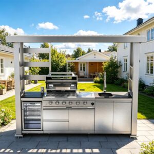 Image 1 of 110 outdoor kitchen island with grill