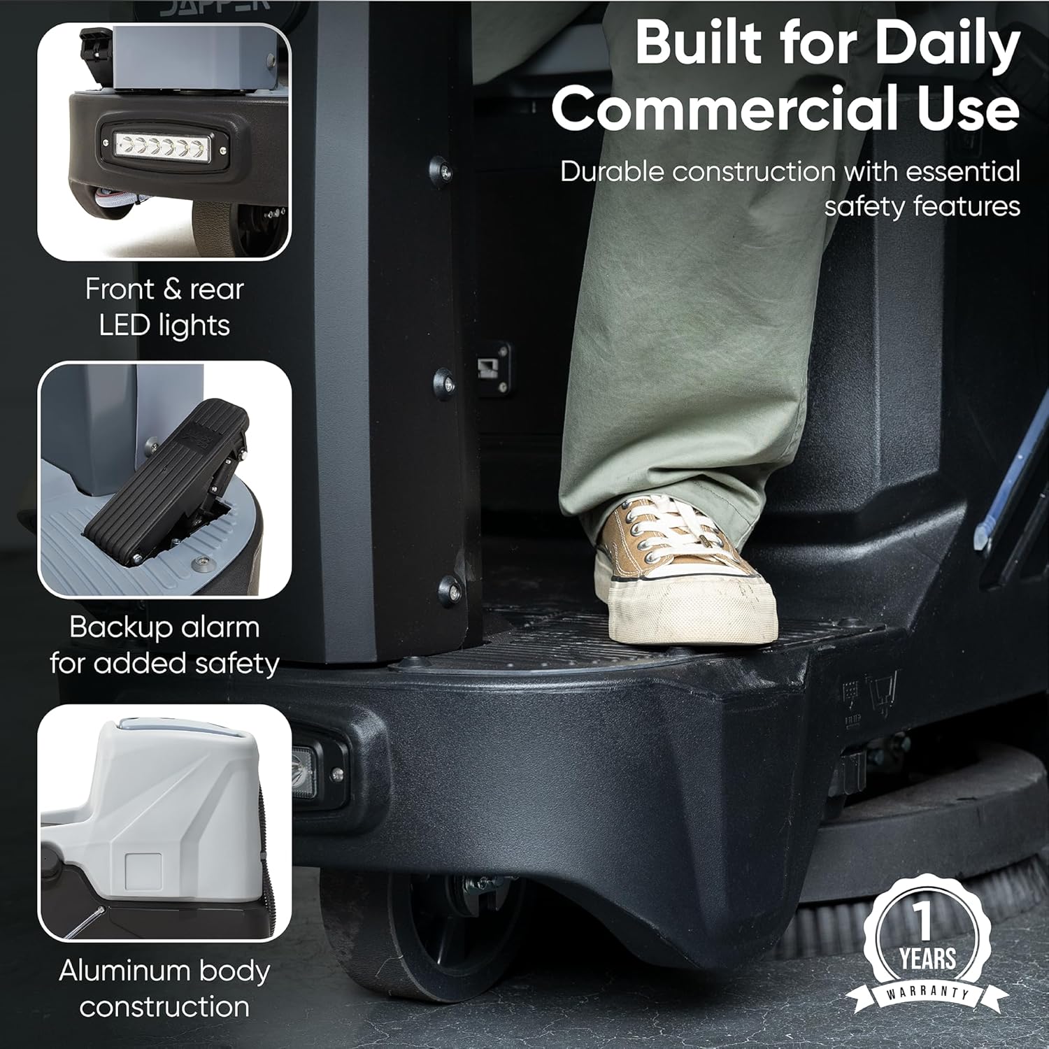 Complete step-by-step tutorial for Dapper Supply ride-on floor scrubber review - setup and operation guide