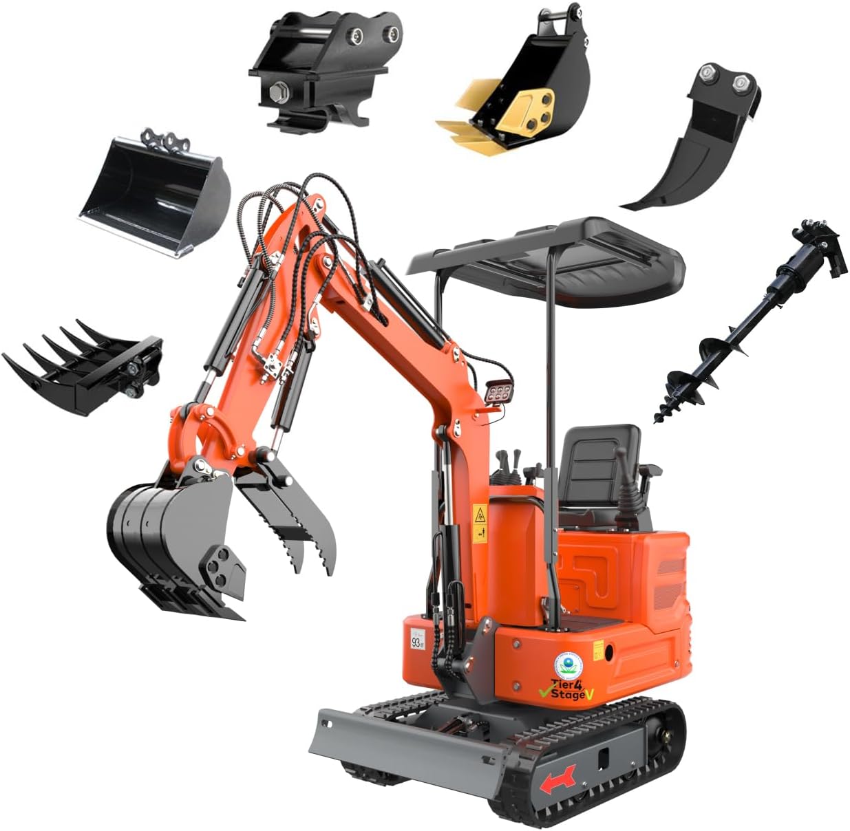DigMaster DM150pro mini excavator review detailed features and technical specifications with hydraulic thumb and attachments