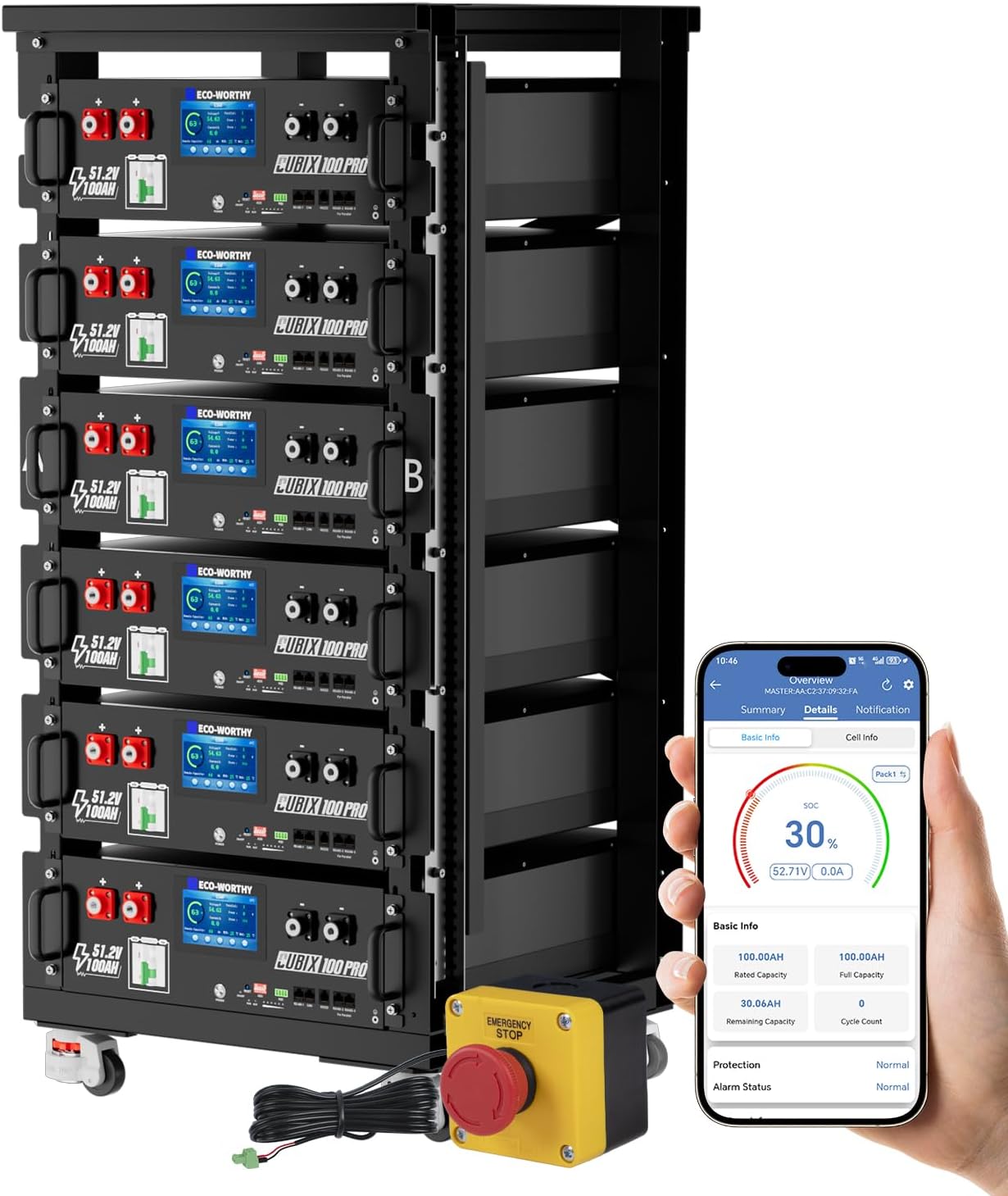 ECO-WORTHY 48V 100Ah Pro server rack battery review,ECO-WORTHY server rack battery worth buying,48V LiFePO4 battery pros cons,best server rack battery for solar,should I buy ECO-WORTHY battery - detailed features and technical specifications