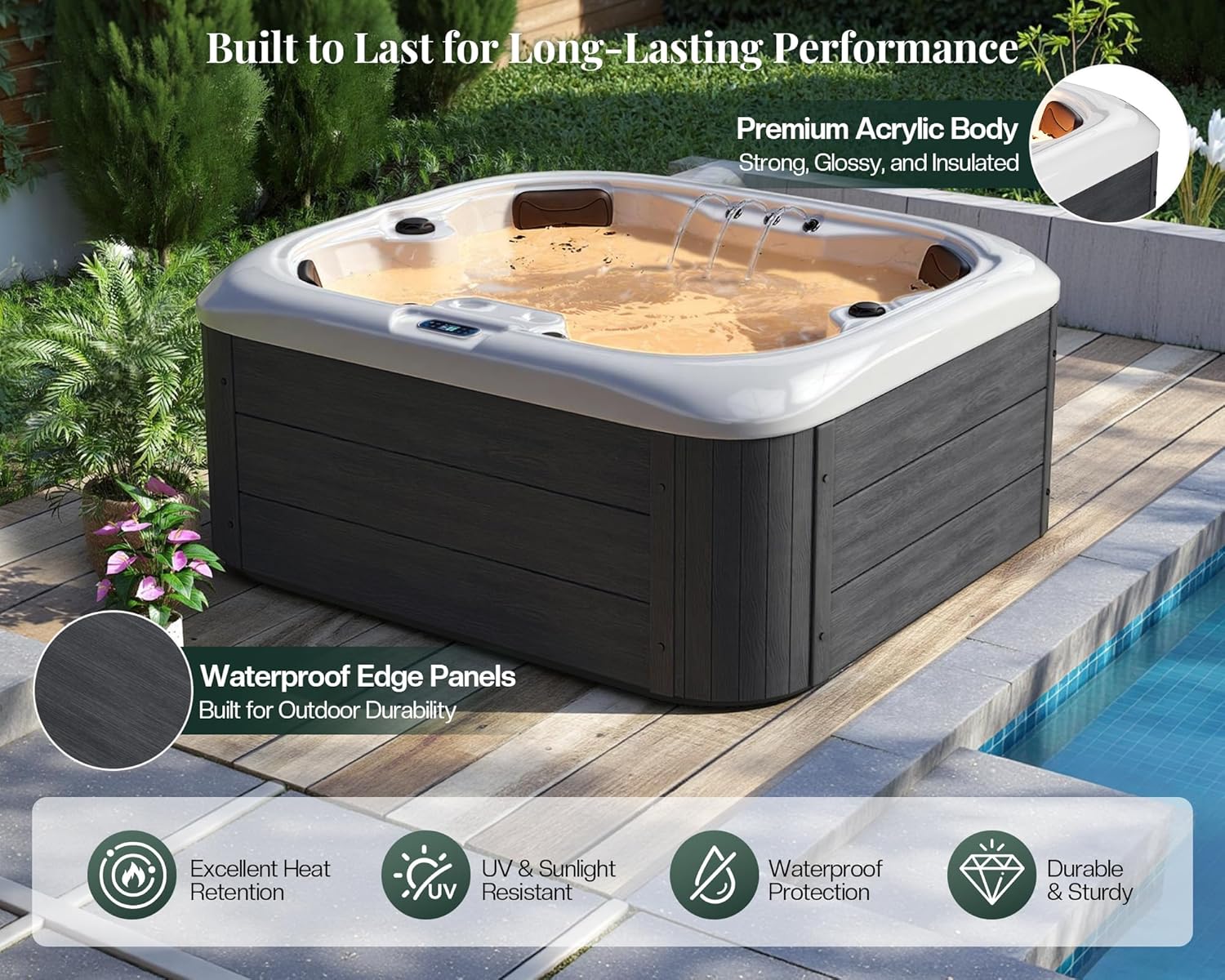 Jocisland 4 Person Outdoor Hot Tub: Honest Pros & Cons Review 4 Testing Jocisland 4 person outdoor hot tub performance and water temperature