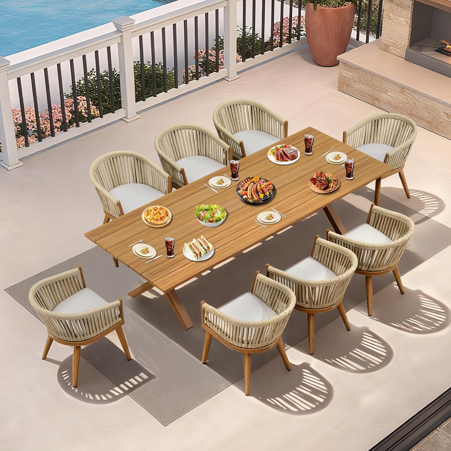 PURPLE LEAF 9 Piece Longer Outdoor Dining Set review,PURPLE LEAF outdoor dining set review and rating,is PURPLE LEAF 9 piece dining set worth buying,PURPLE LEAF aluminum dining set review pros cons,PURPLE LEAF wicker chair set review honest opinion,PURPLE LEAF patio dining set review verdict - detailed features and technical specifications