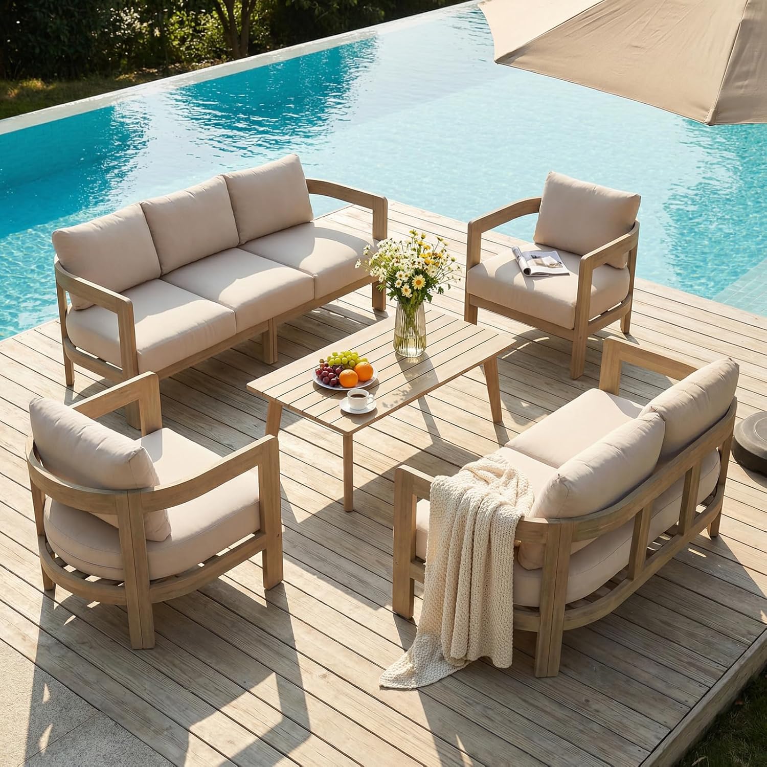 SUNSITT 5-piece patio set review, SUNSITT outdoor furniture review and rating, is SUNSITT patio set worth buying, SUNSITT acacia wood set review pros cons, SUNSITT conversation set review honest opinion, SUNSITT patio furniture set review verdict - detailed features and technical specifications