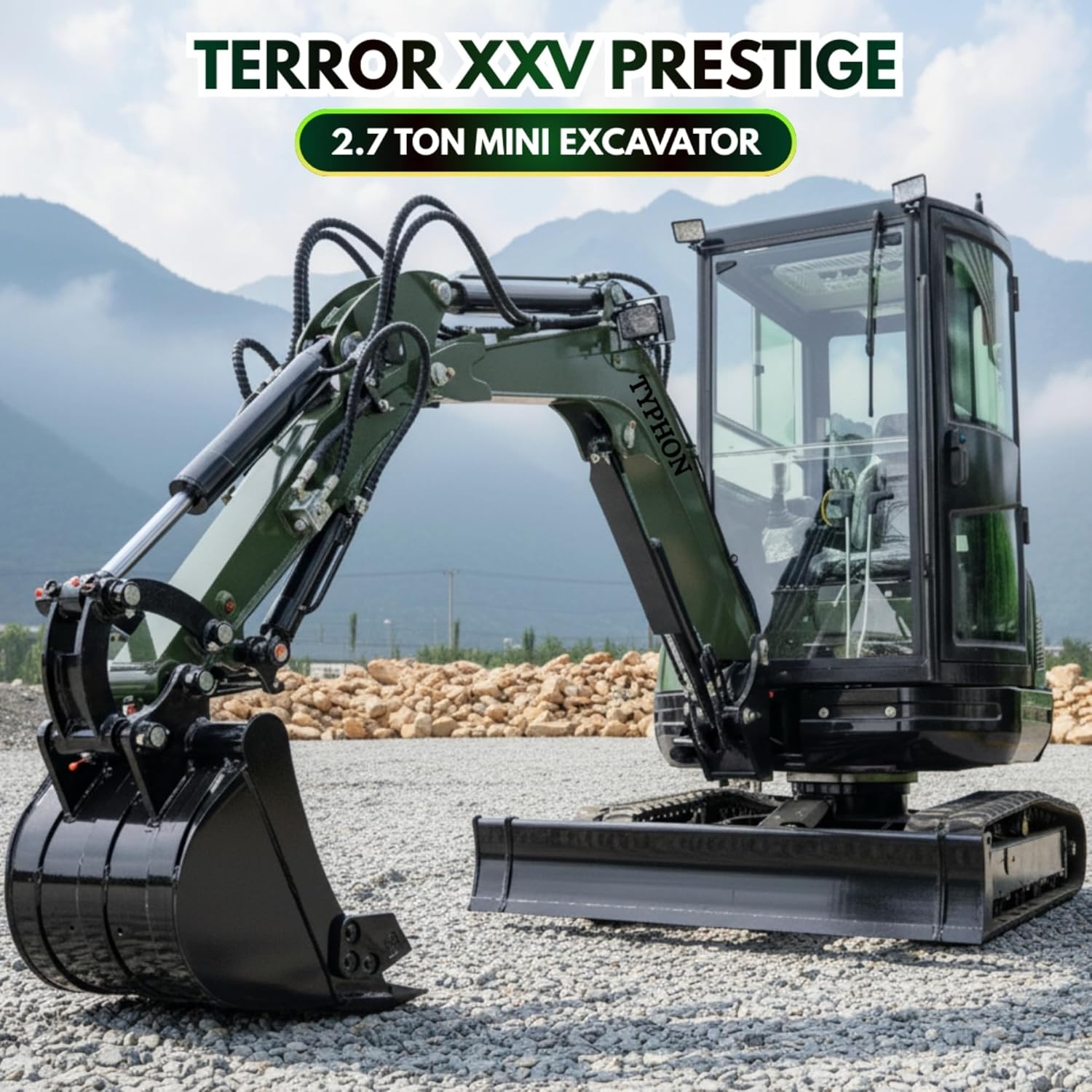 TYPHON TERROR XXV Mini Excavator Review: Honest Pros & Cons 2 TYPHON TERROR XXV mini excavator review,TYPHON TERROR XXV pros cons,should I buy TYPHON TERROR XXV,TYPHON TERROR XXV vs alternatives,best 2.7-ton mini excavator,TYPHON TERROR XXV worth buying unboxing and complete package contents