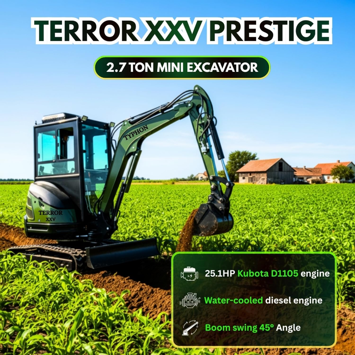 TYPHON TERROR XXV Mini Excavator Review: Honest Pros & Cons 3 Step-by-step guide for TYPHON TERROR XXV mini excavator review,TYPHON TERROR XXV pros cons,should I buy TYPHON TERROR XXV,TYPHON TERROR XXV vs alternatives,best 2.7-ton mini excavator,TYPHON TERROR XXV worth buying - complete tutorial