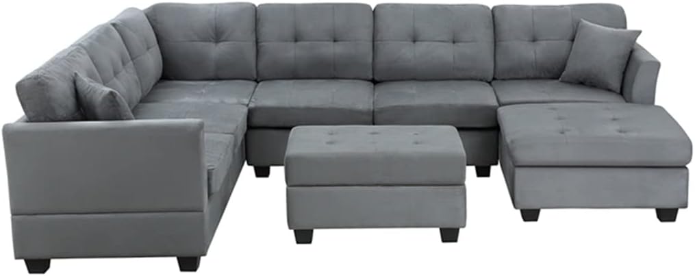 U-Style upholstery sectional sofa review,sectional sofa with storage ottoman review,U-shaped sectional sofa review pros cons,HSIJYGX sectional sofa review honest opinion,corner sofa set review worth buying,best U-style sectional sofa review - detailed features and technical specifications