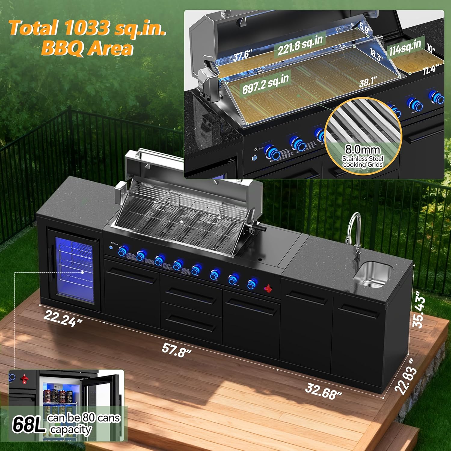 VESTIVIUM 8-burner modular outdoor kitchen review,should I buy VESTIVIUM outdoor kitchen,VESTIVIUM modular grill station pros cons,VESTIVIUM all-in-one outdoor kitchen worth buying,best modular outdoor kitchen for large patios,VESTIVIUM vs alternative modular grills unboxing and complete package contents