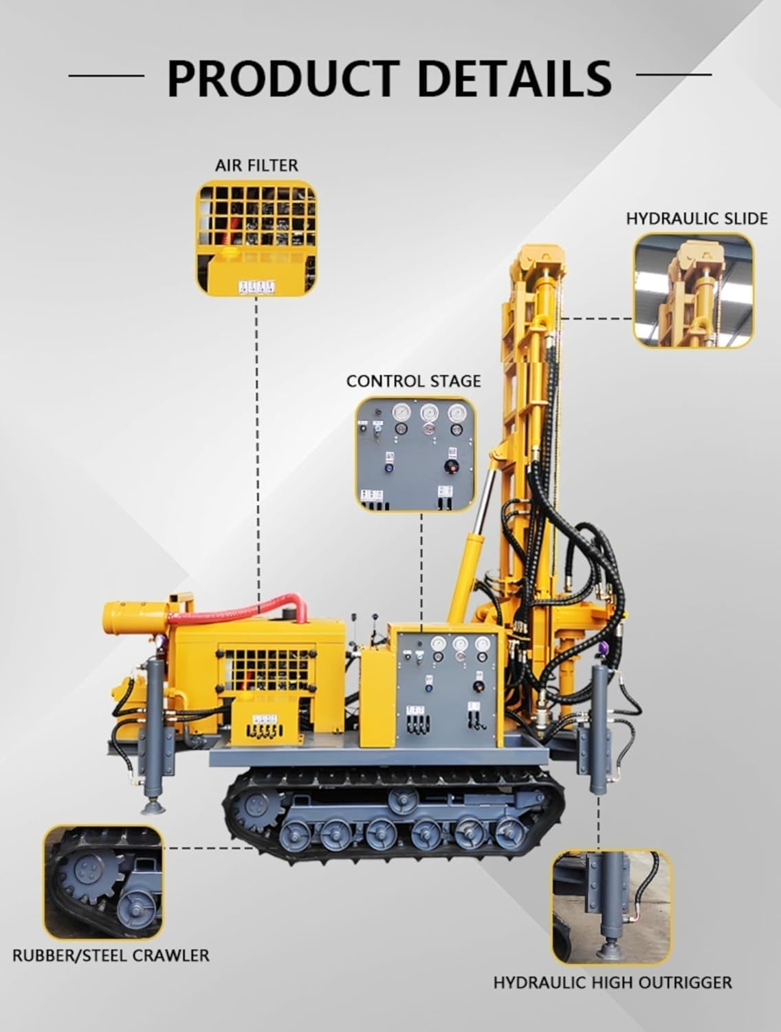 tracked hydraulic dual power drilling rig review,dual power water air well drilling rig,customizable drilling depth drill pipe drill bit,hydraulic tracked drilling rig pros cons,agricultural geothermal well drilling rig worth it,best tracked drilling rig for homestead unboxing and complete package contents
